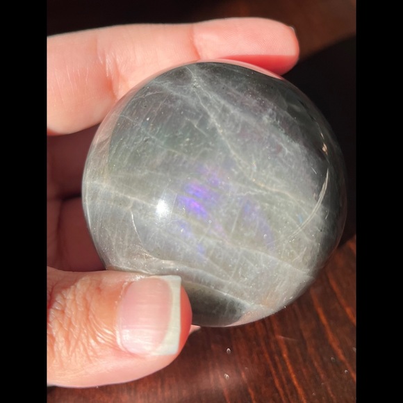 Labradorite Sphere w/ Acrylic Stand - Picture 5 of 10